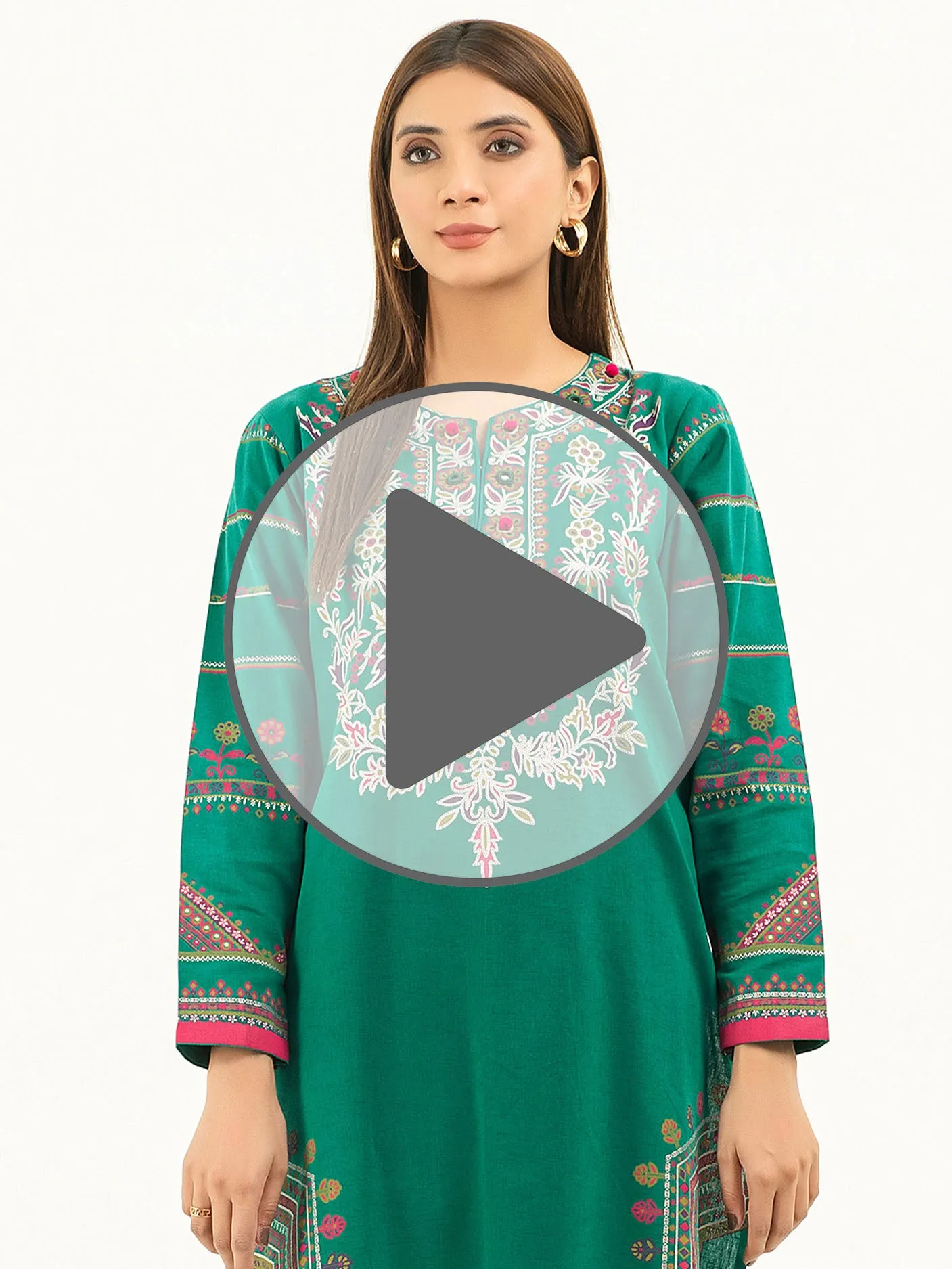 2 Piece Khaddar Suit-Embroidered (Pret)