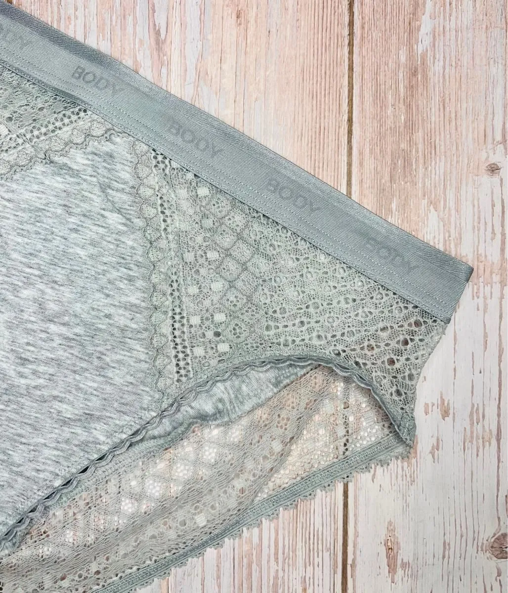 3 Pack Grey Body High Leg Briefs