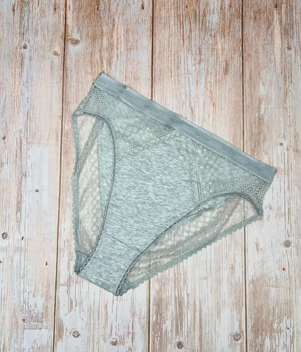 3 Pack Grey Body High Leg Briefs