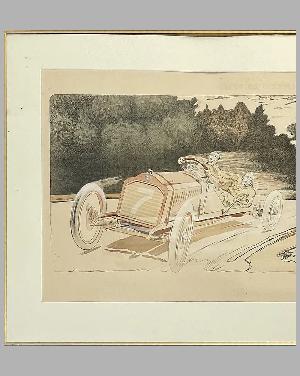 7 - Duray le gagnant, hand colored lithograph, 1906 by Ernest Montaut