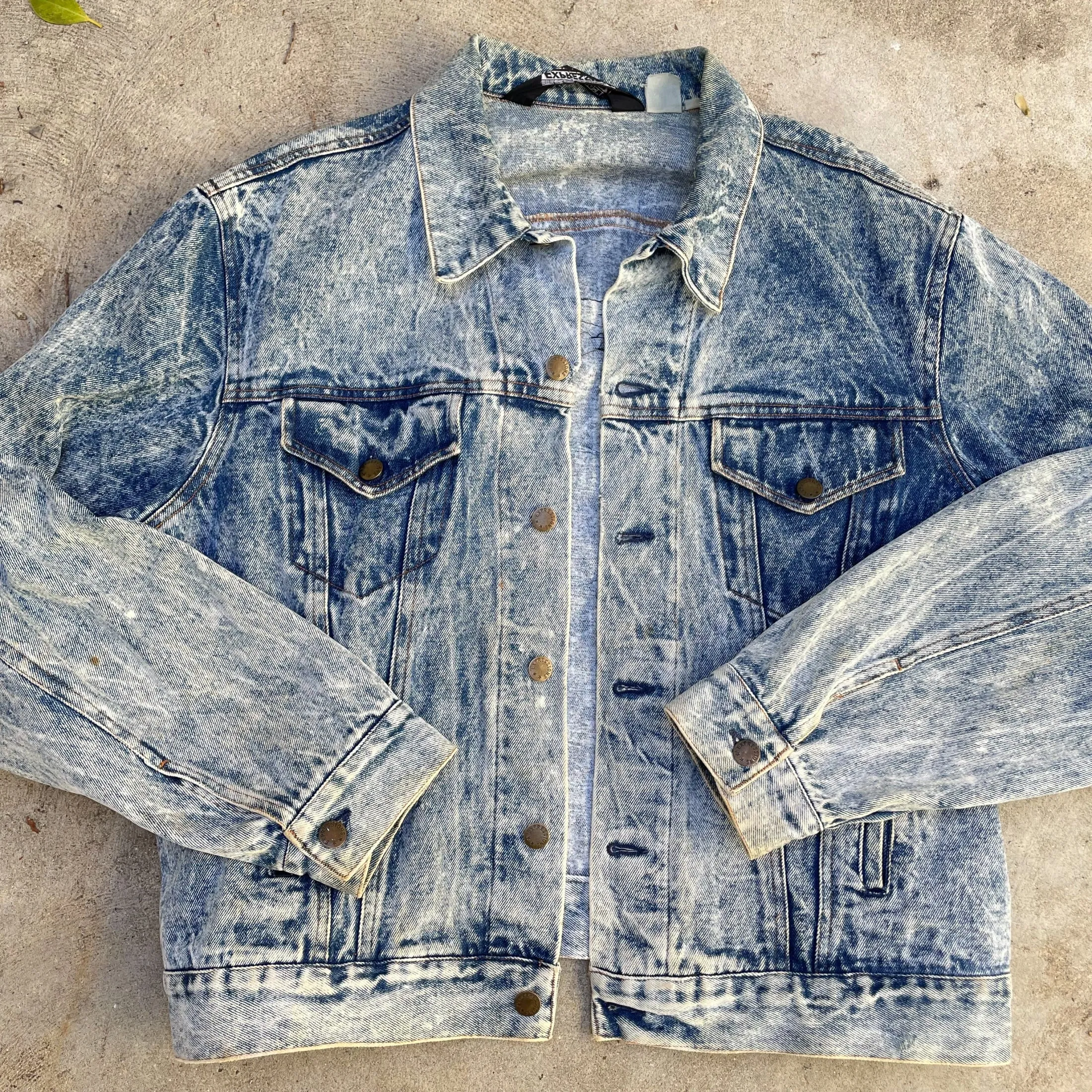 80s Acid Washed Denim Jacket Grateful Dead Patches, Dead Head Denim Jacket, Grunge Rocker