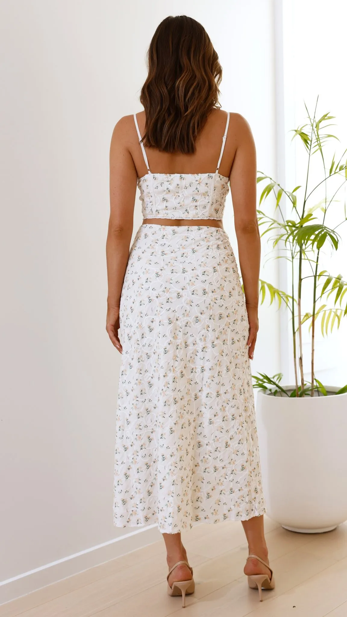 Aretha Top - White/Yellow Floral