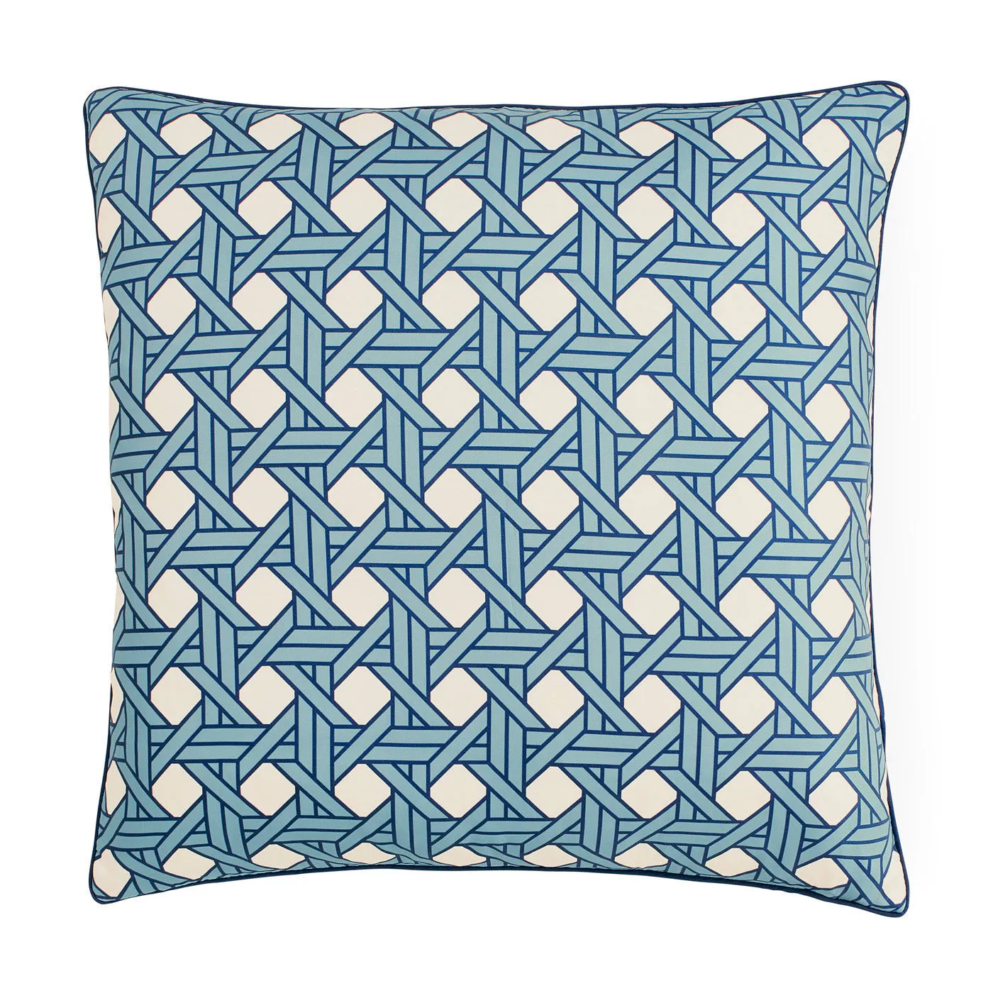 Basketweave Blue Pillow