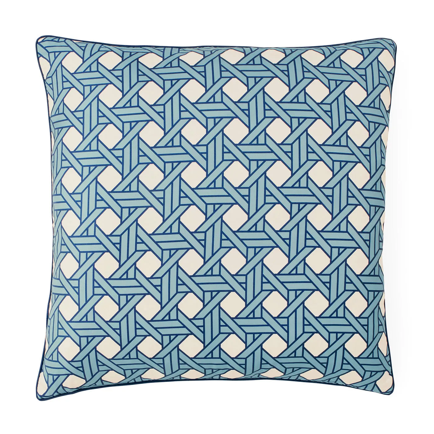 Basketweave Blue Pillow