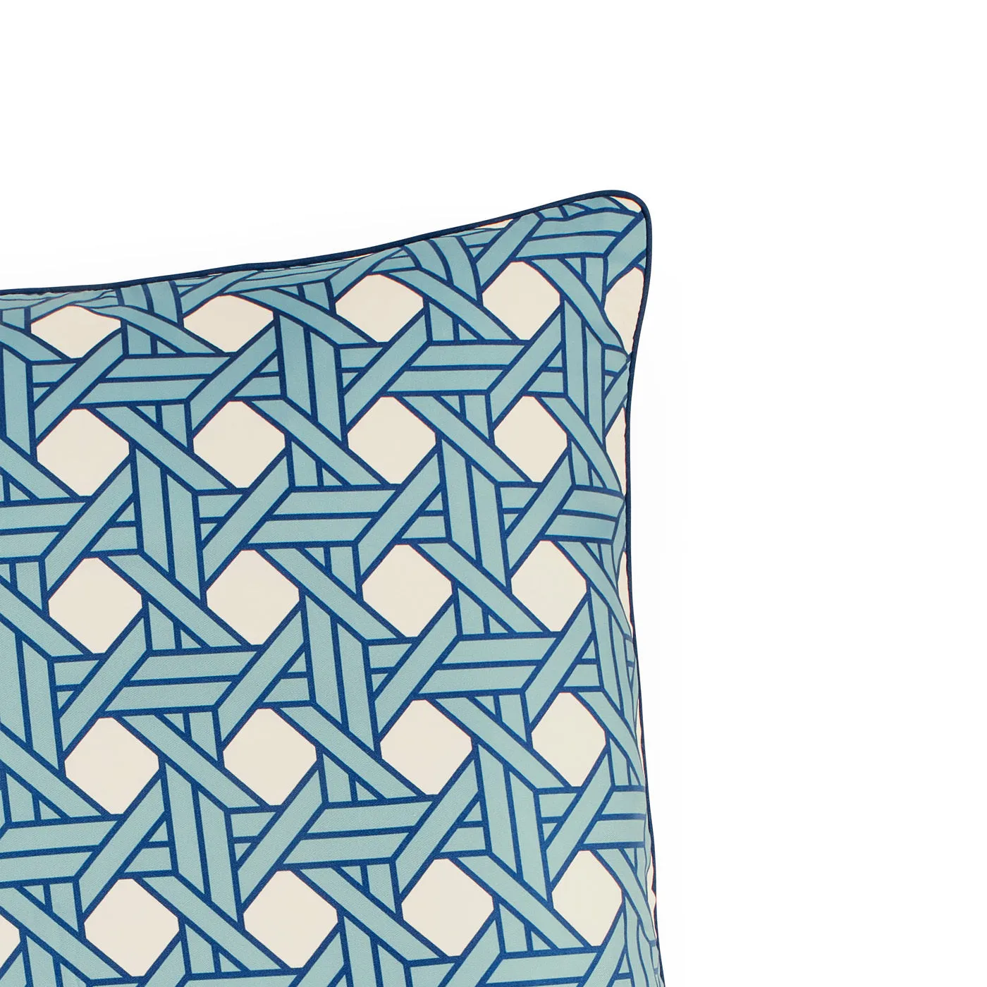 Basketweave Blue Pillow