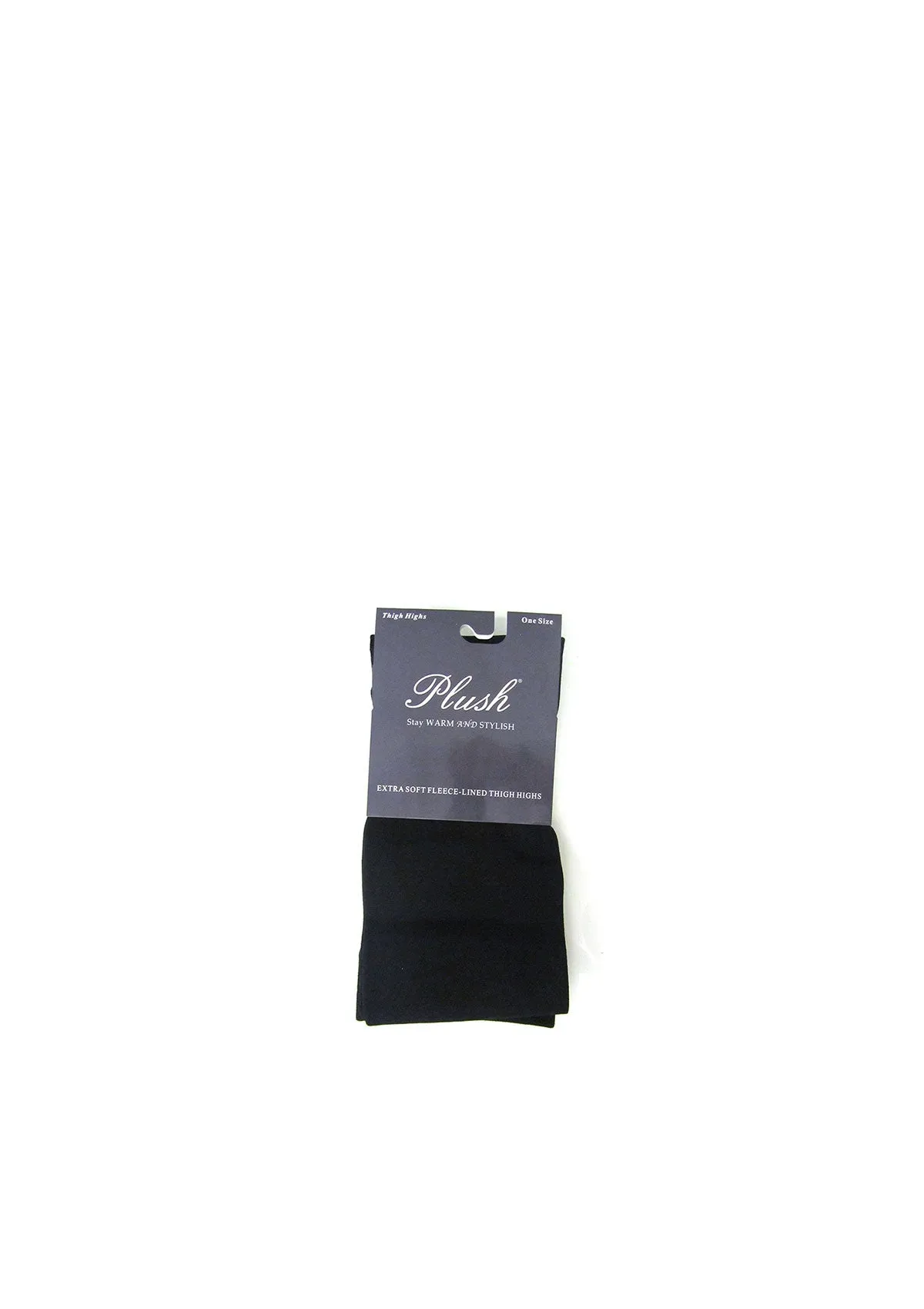 Black Fleece-Lined Thigh Highs