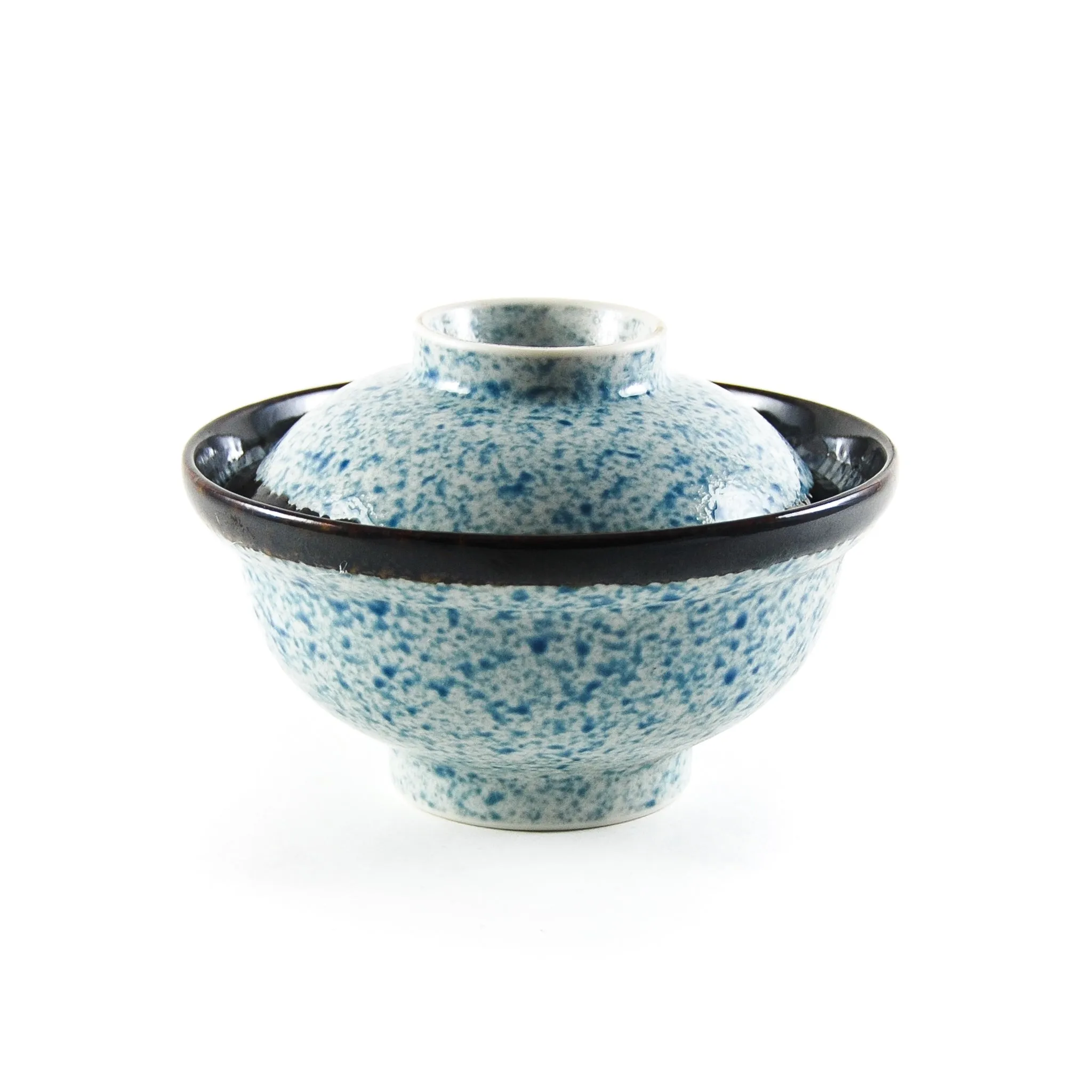 Blue Wave Covered Bowl, 15.7cm