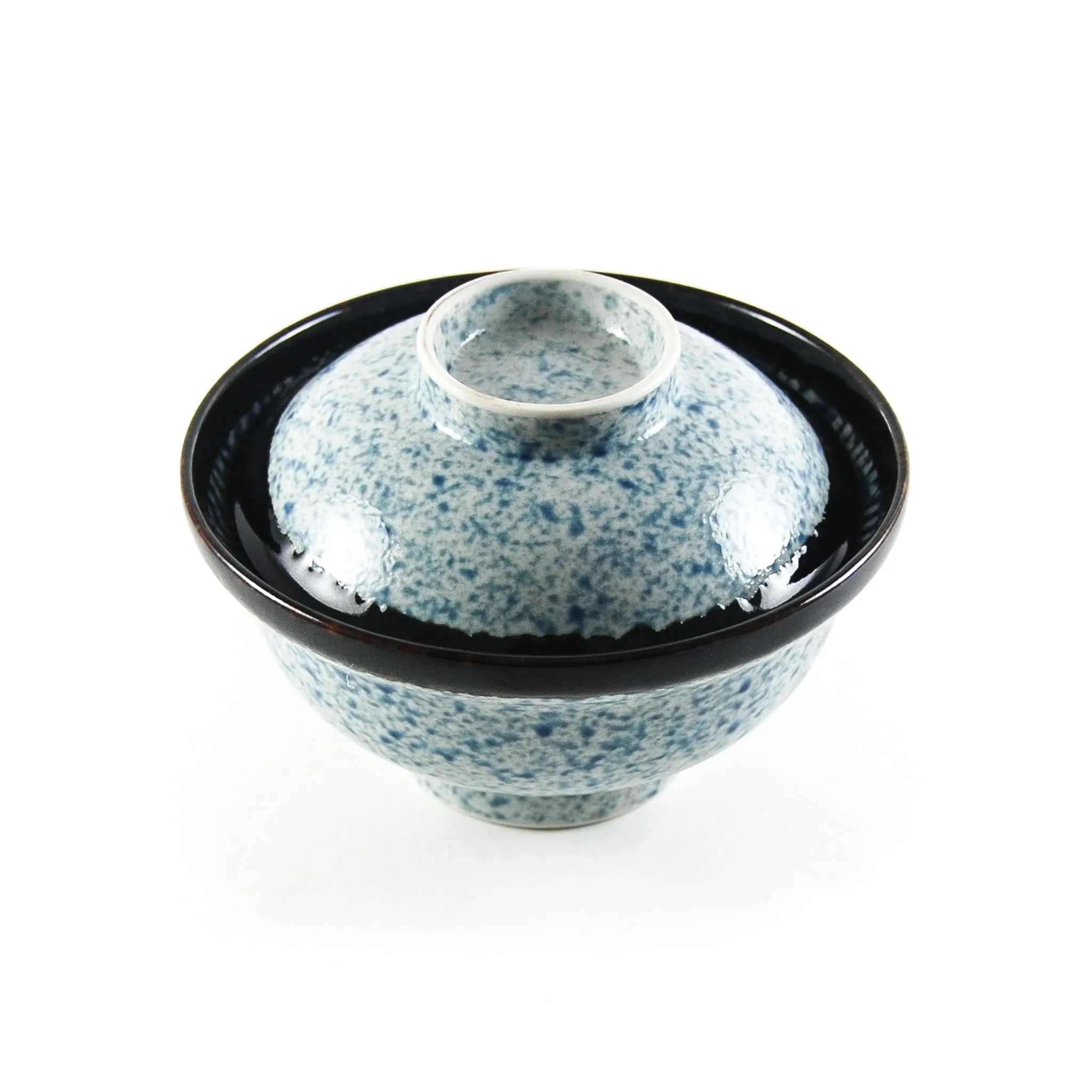 Blue Wave Covered Bowl, 15.7cm