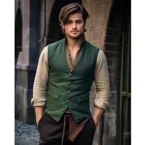 BONSIR  -  Men's Autumn and Winter New Suit Vest Solid Single Breasted Men's Vest