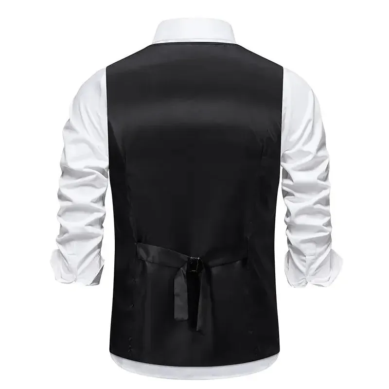 BONSIR  -  Men's Autumn and Winter New Suit Vest Solid Single Breasted Men's Vest