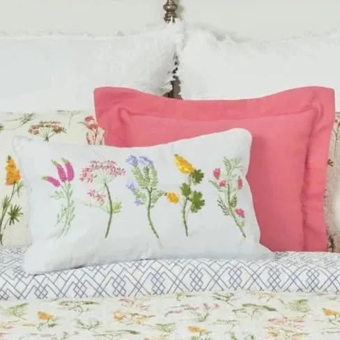 Botanical Ribbon Pillow