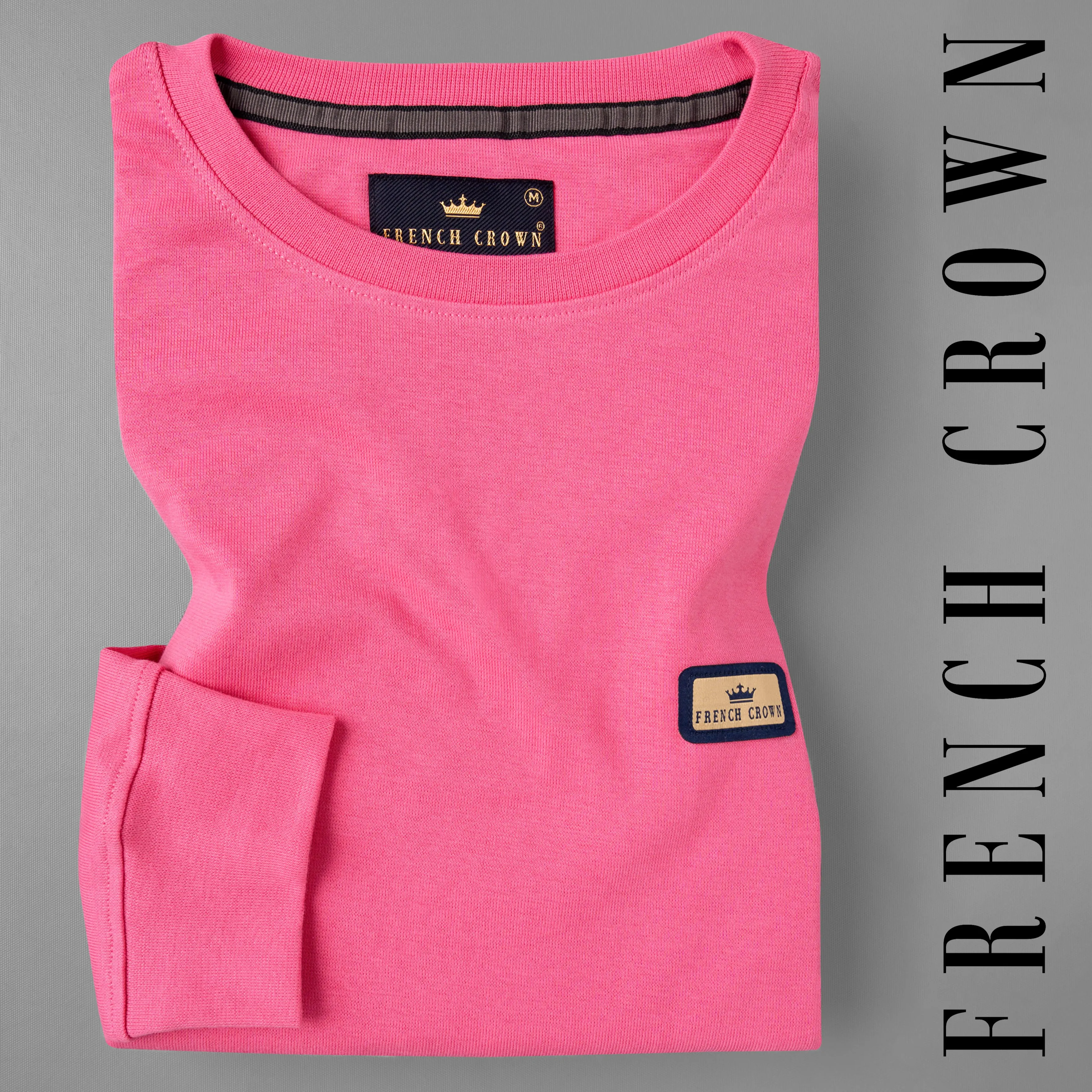 Brick Pink Full Sleeve Premium Cotton Jersey Sweatshirt