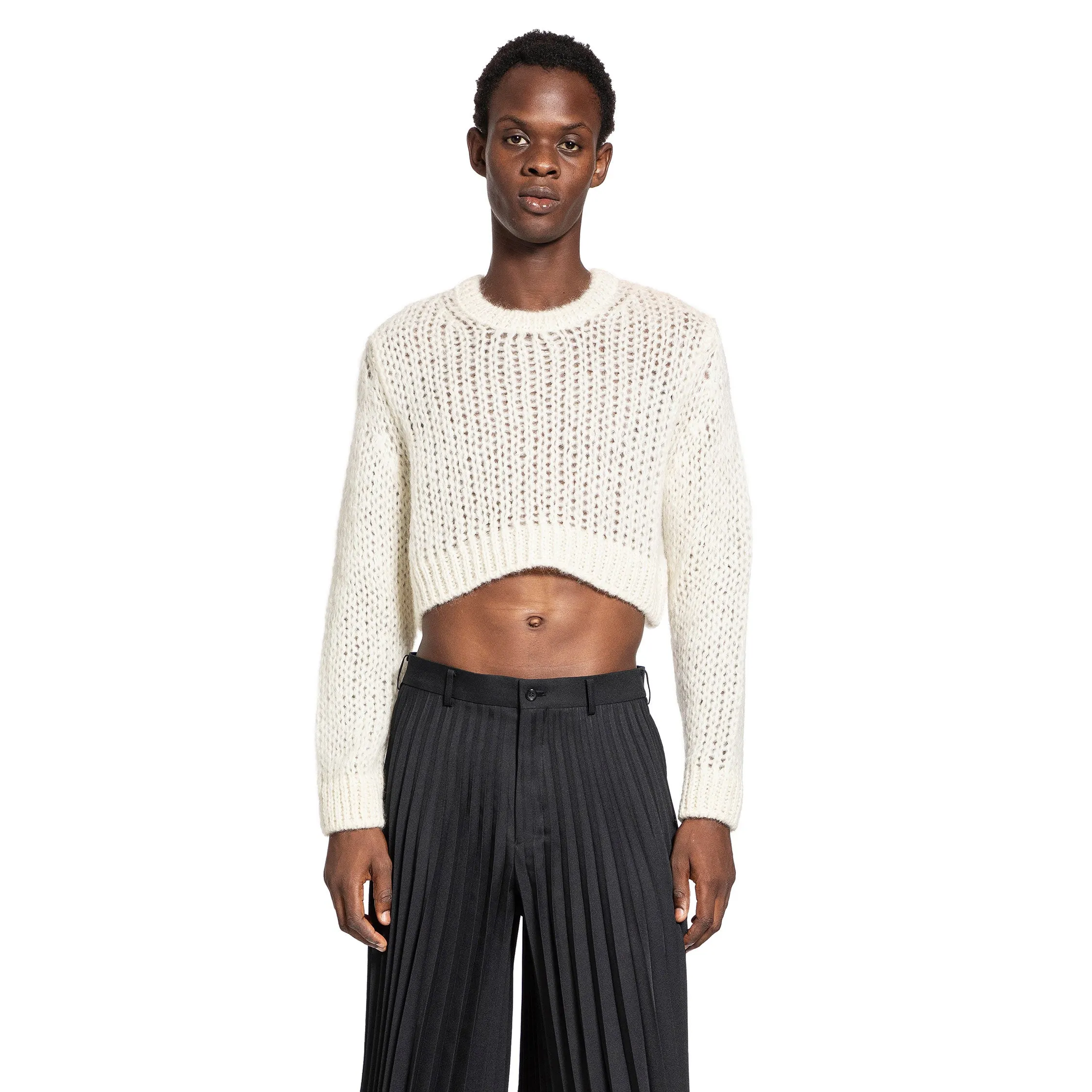 COMME DES GARCONS HOMME PLUS MAN WHITE KNITWEAR