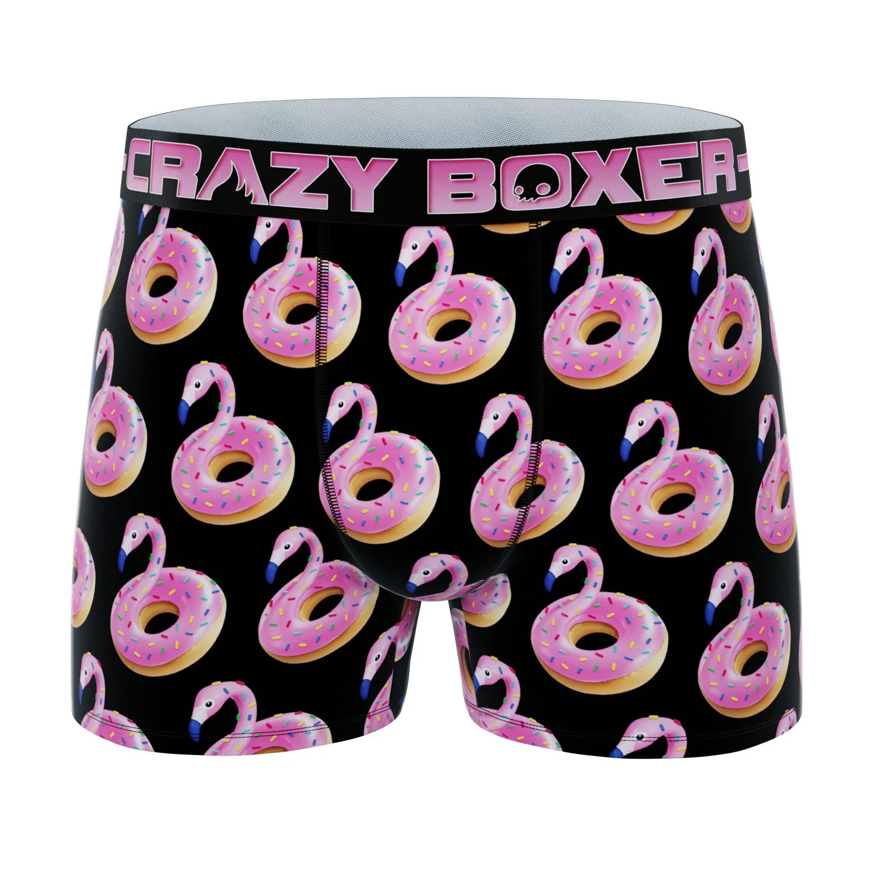 CRAZYBOXER Animals Flamingo Men's Boxer Briefs (2 pack)