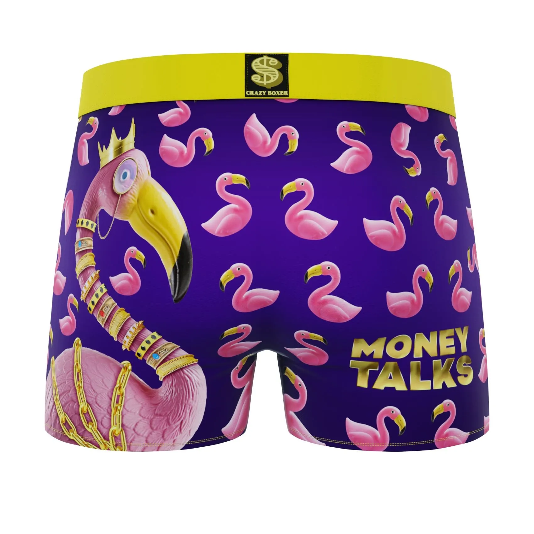 CRAZYBOXER Duck Flamingo Men's Boxer Briefs (3 pack)