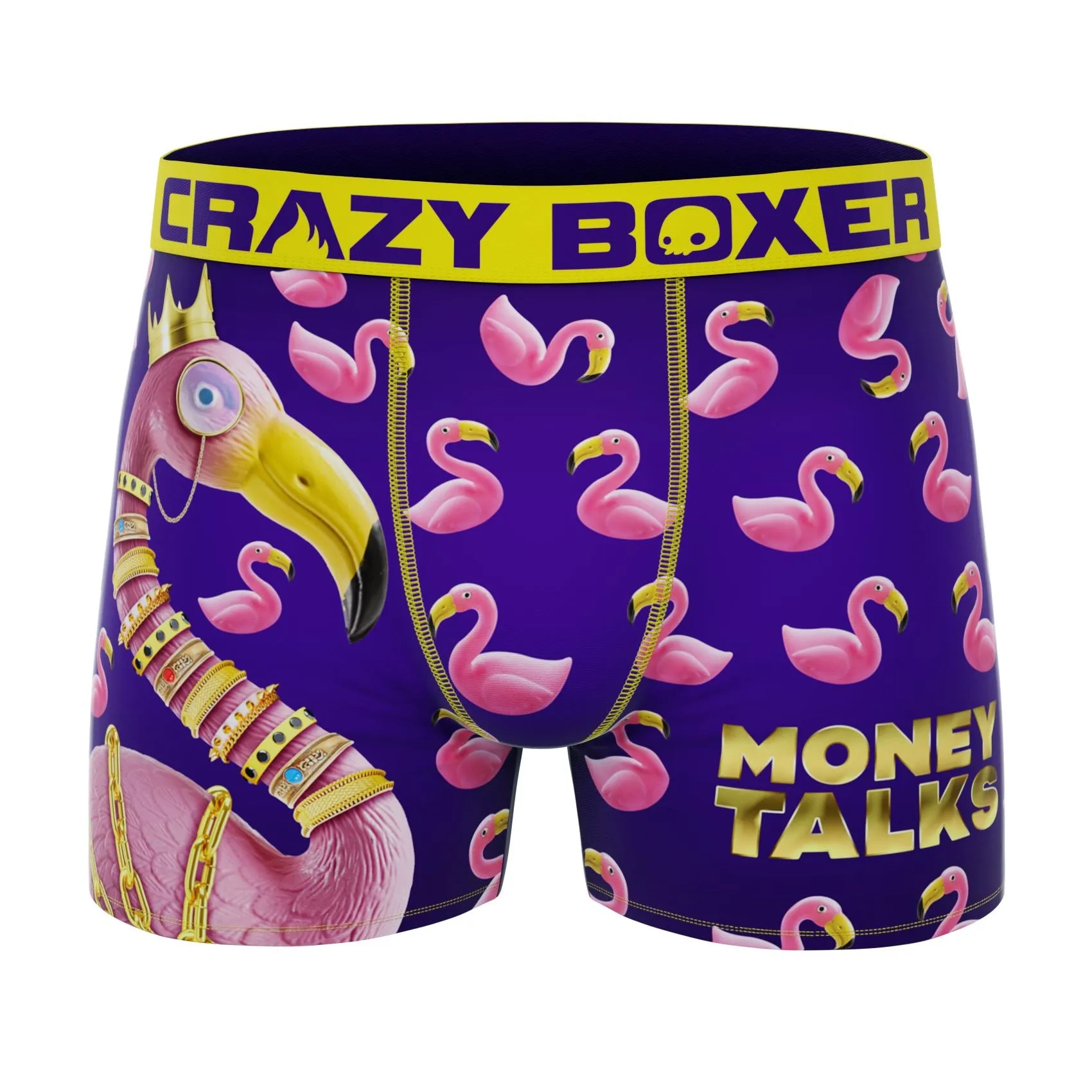 CRAZYBOXER Duck Flamingo Men's Boxer Briefs (3 pack)