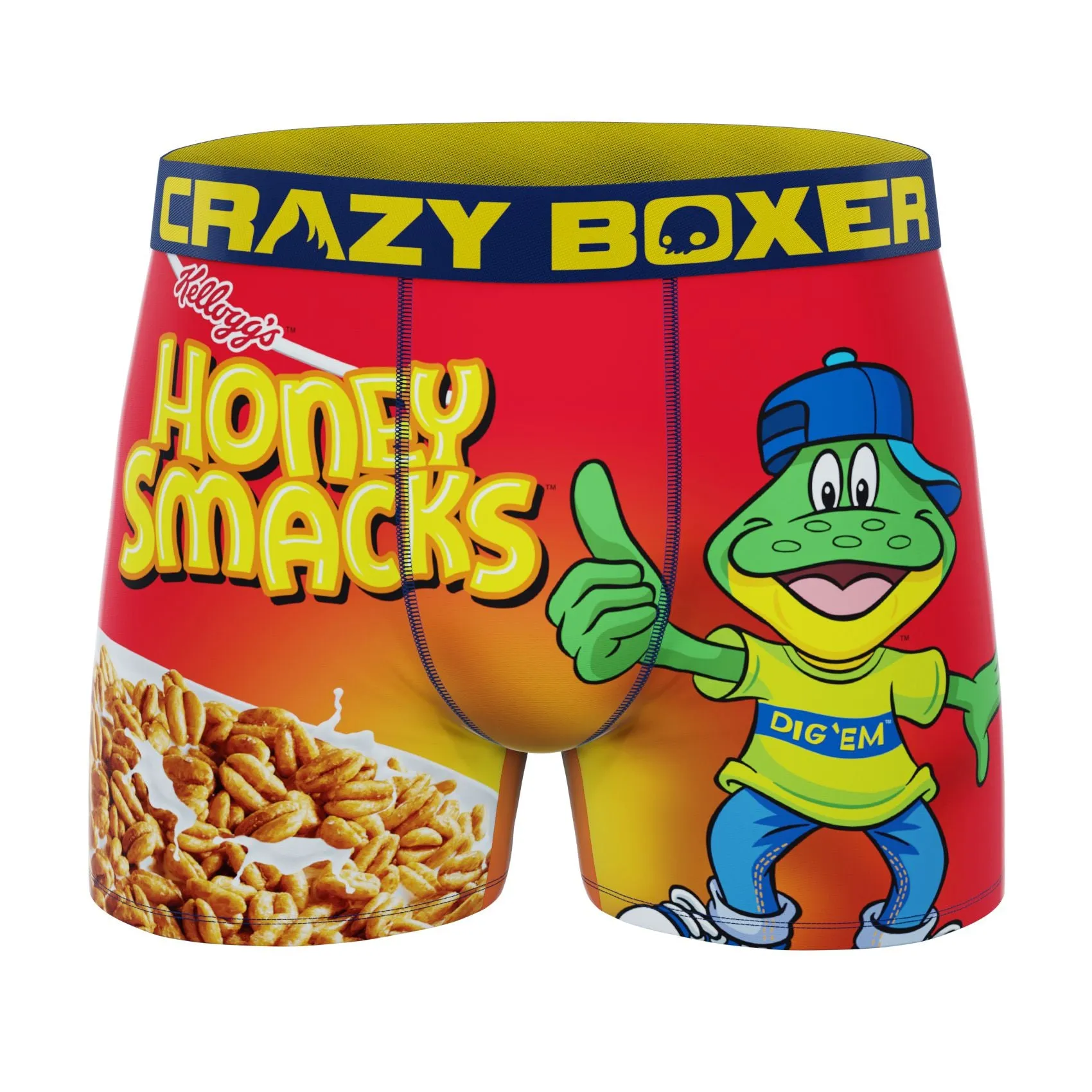 CRAZYBOXER Kellogg's Honey Smack Cereal Box Men's Boxer Briefs (Creative Packaging)