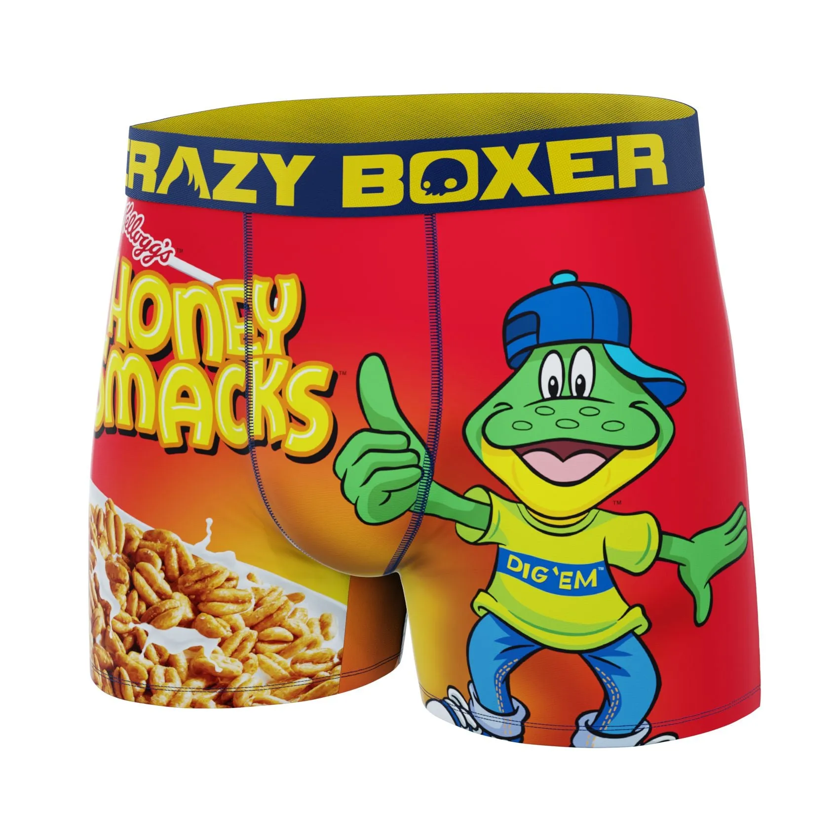 CRAZYBOXER Kellogg's Honey Smack Cereal Box Men's Boxer Briefs (Creative Packaging)