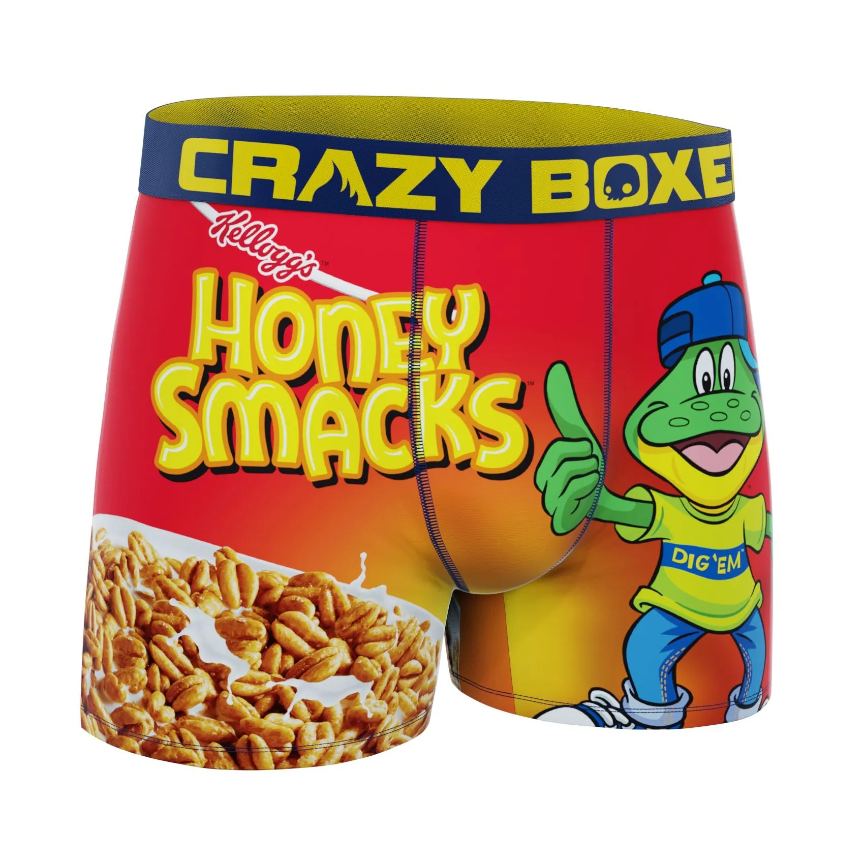 CRAZYBOXER Kellogg's Honey Smack Cereal Box Men's Boxer Briefs (Creative Packaging)