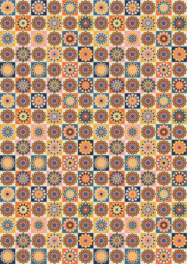 Dahlia Patch - A3 Rice Decoupage Paper