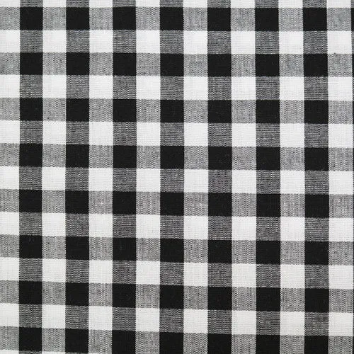 Dressmaking Cotton Gingham - Wide Width - Black
