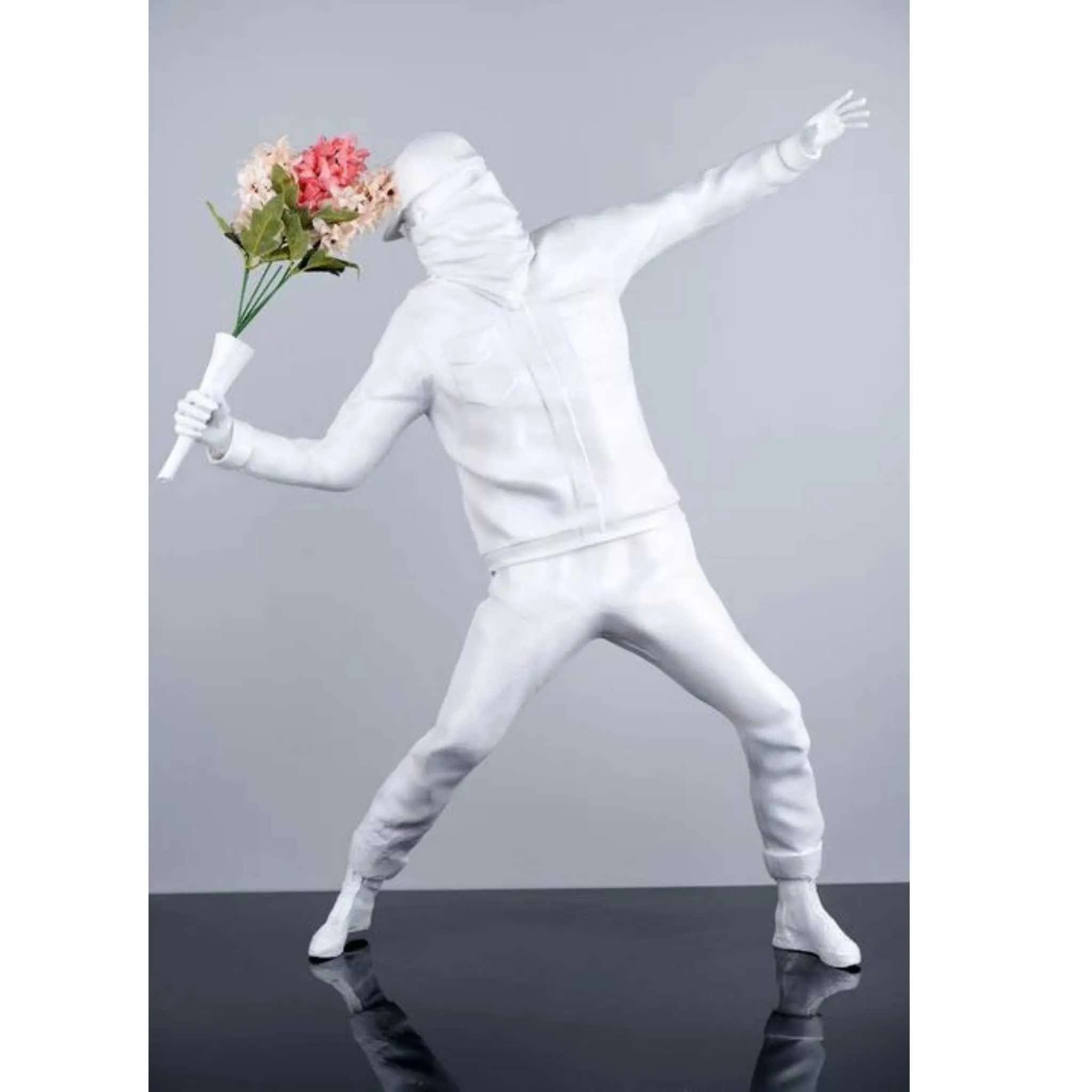 Flower Power: The Banksy Sculpture with Throwing Man