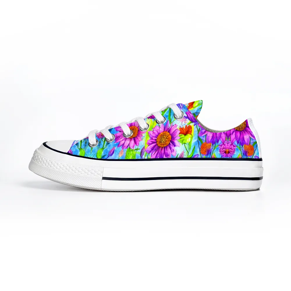 Flowers Collection - Classic Unisex Low Top Canvas Sneakers