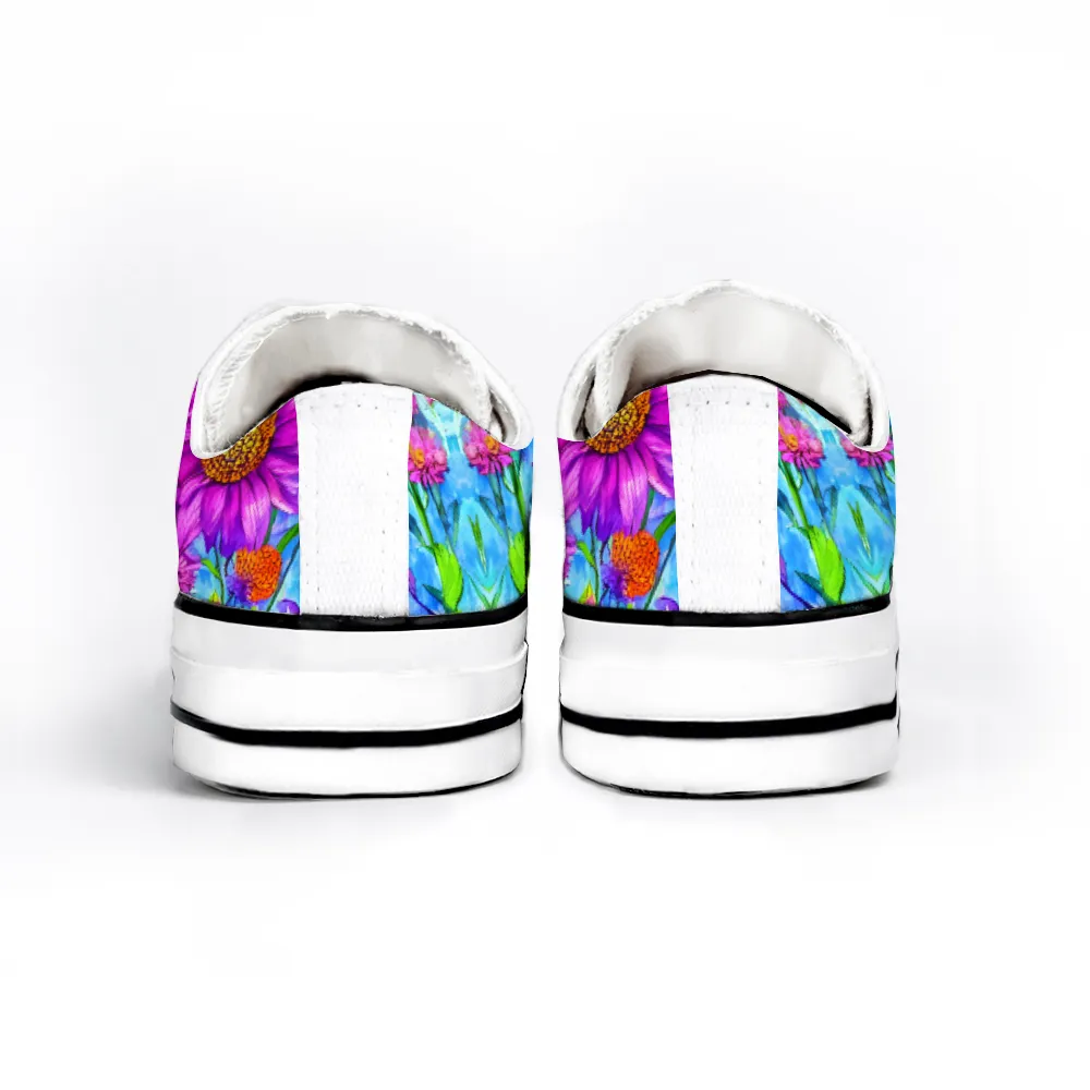Flowers Collection - Classic Unisex Low Top Canvas Sneakers