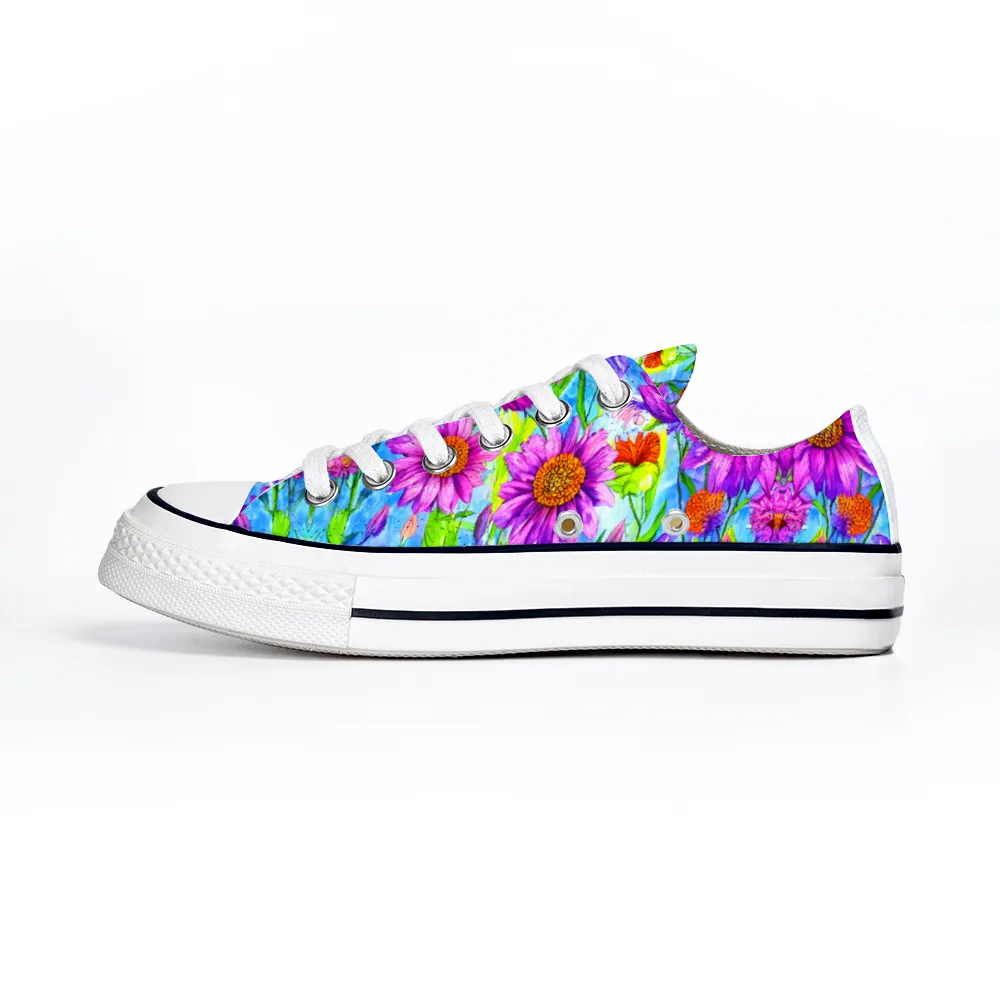 Flowers Collection - Classic Unisex Low Top Canvas Sneakers