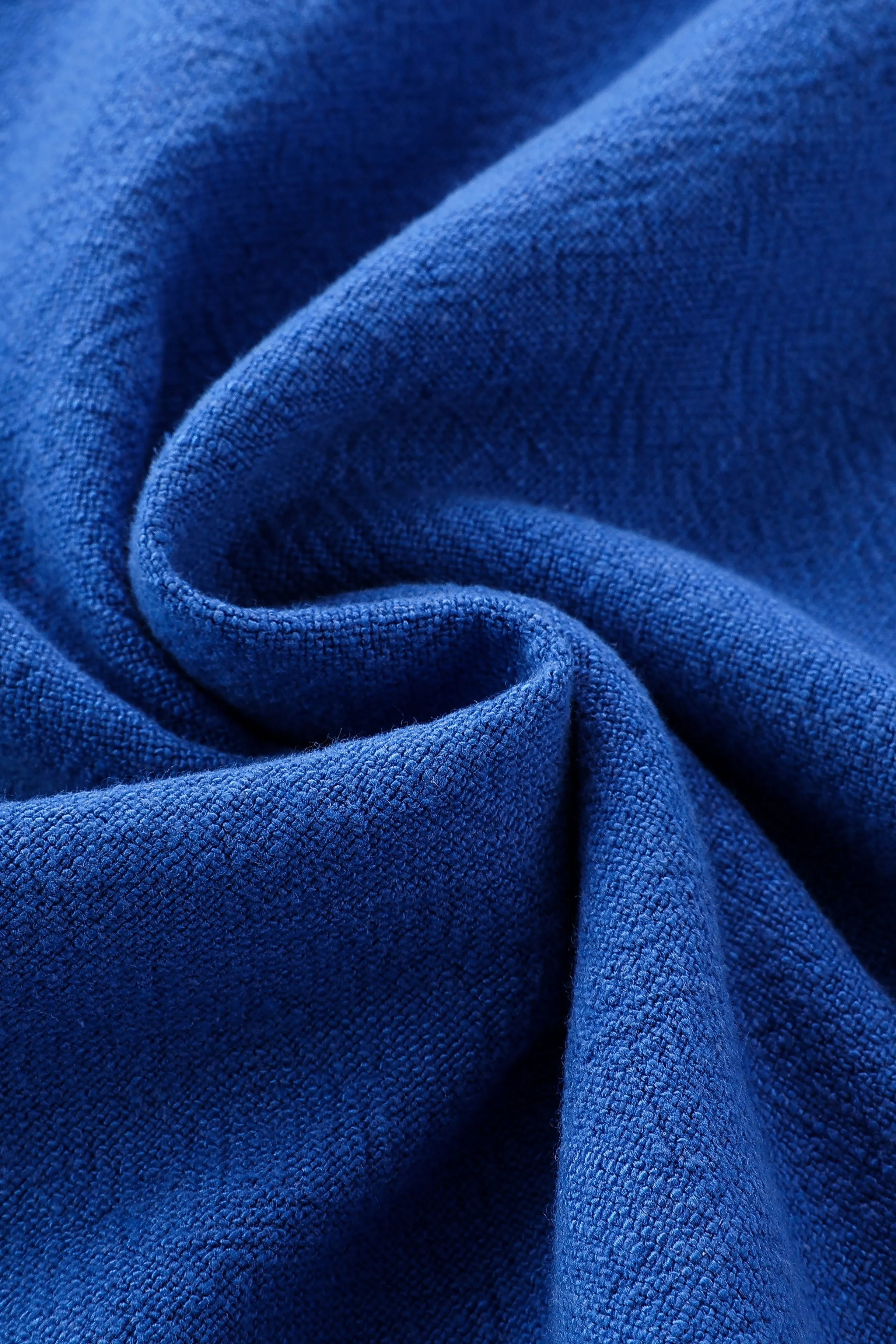 French Blue Farm Chores Midi Linen Dress