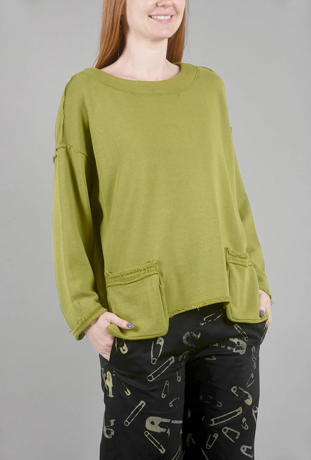 French Terry Ease Pullover, Moss