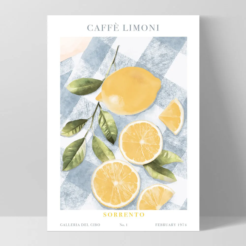 Galleria Del Cibo | Caffe Limoni I - Art Print by Vanessa