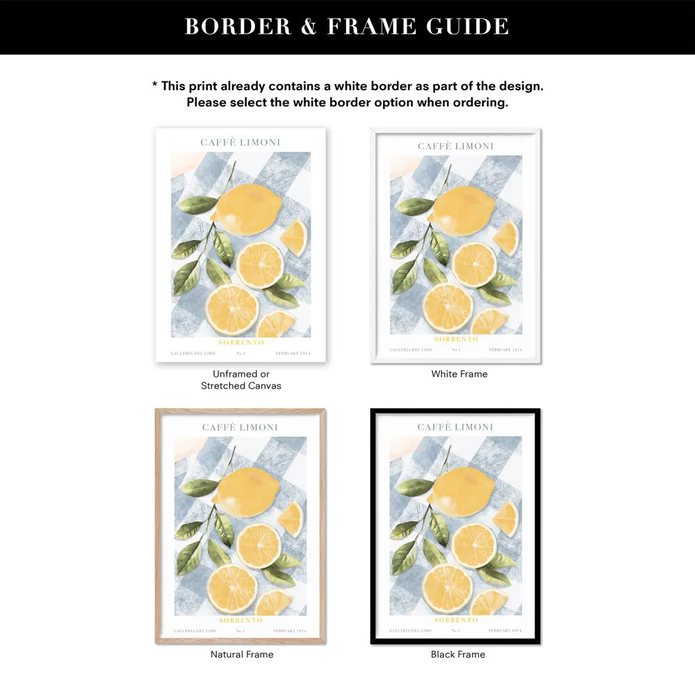 Galleria Del Cibo | Caffe Limoni I - Art Print by Vanessa