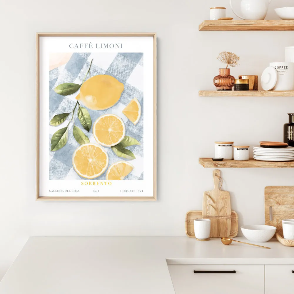 Galleria Del Cibo | Caffe Limoni I - Art Print by Vanessa