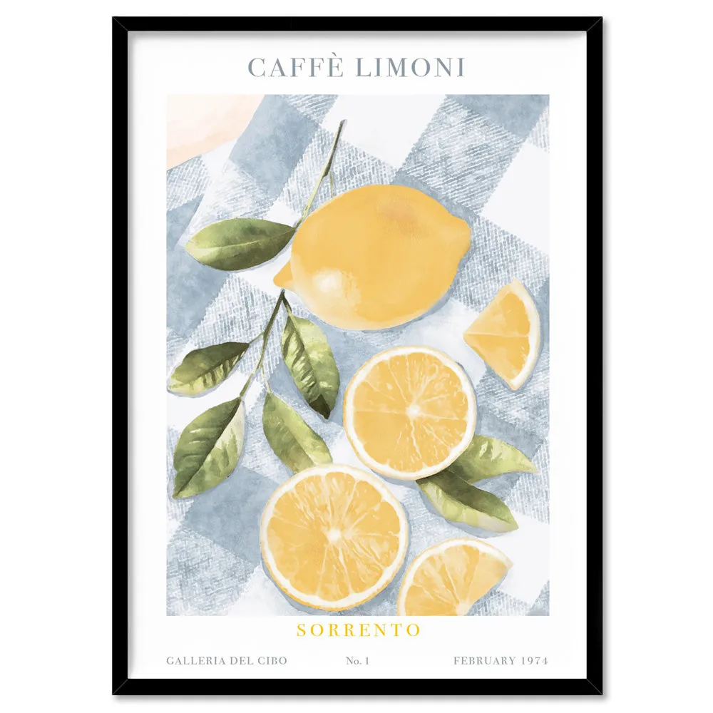 Galleria Del Cibo | Caffe Limoni I - Art Print by Vanessa