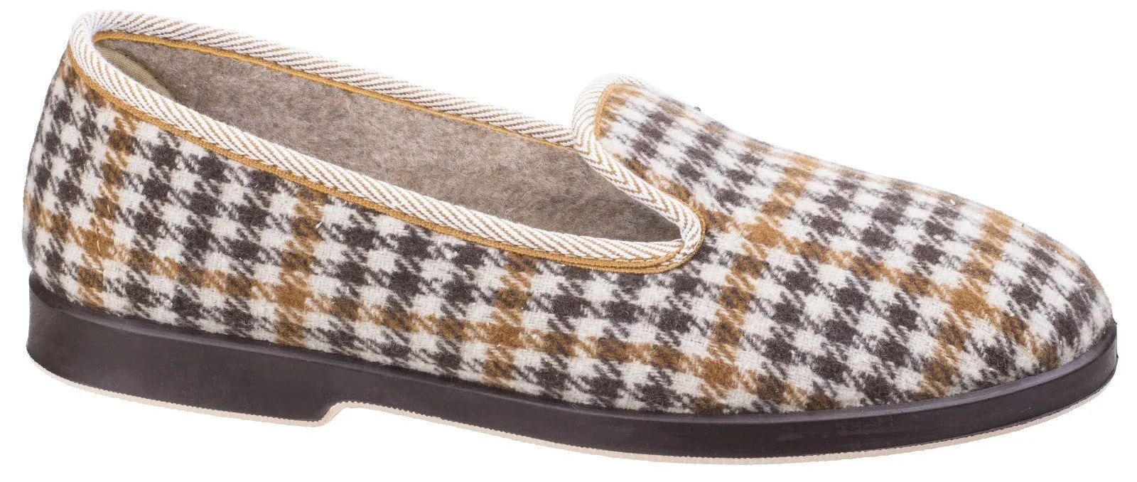 GBS Everett Mens Check Slipper