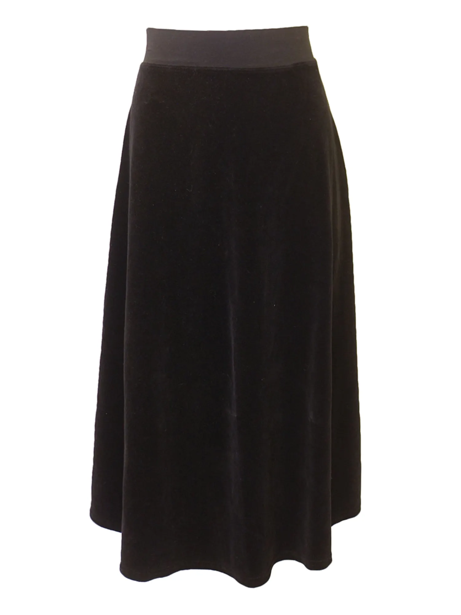 Hard Tail Velour Midi Flare Skirt (V-207)