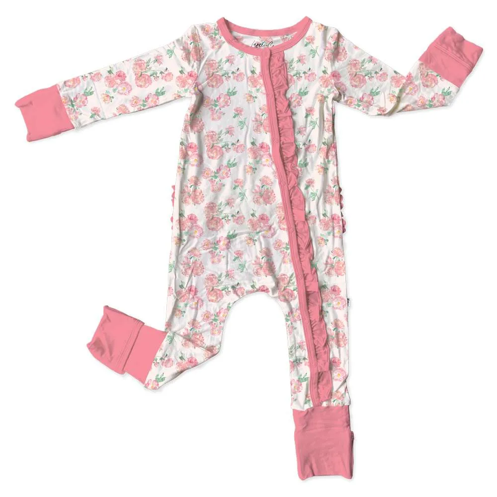 Katie-Rae Bamboo Ruffle Convertible Footie