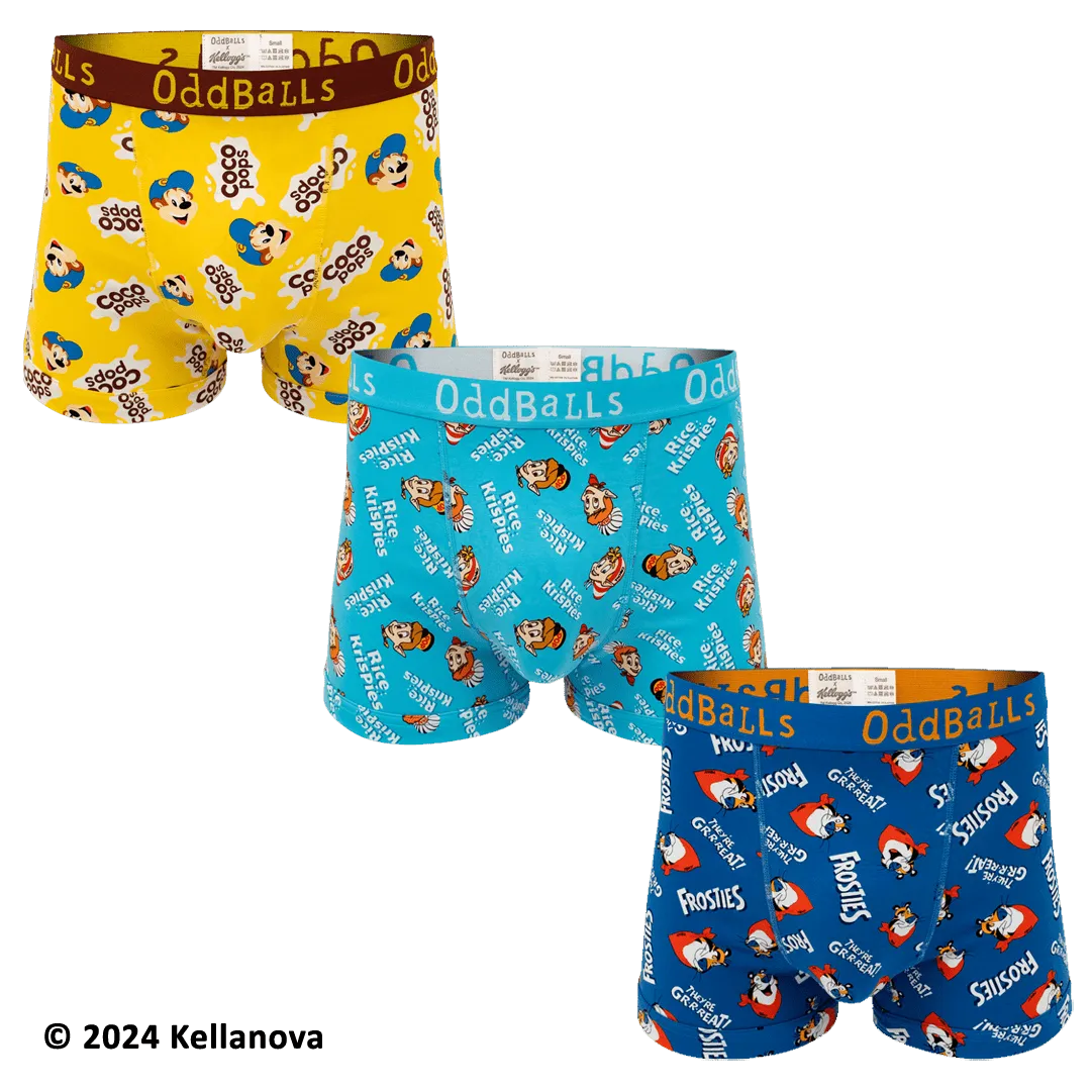 Kelloggs Variety - Mens Boxer Shorts 3 Pack Bundle
