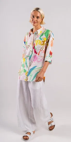 Linen Collared Multi shirt