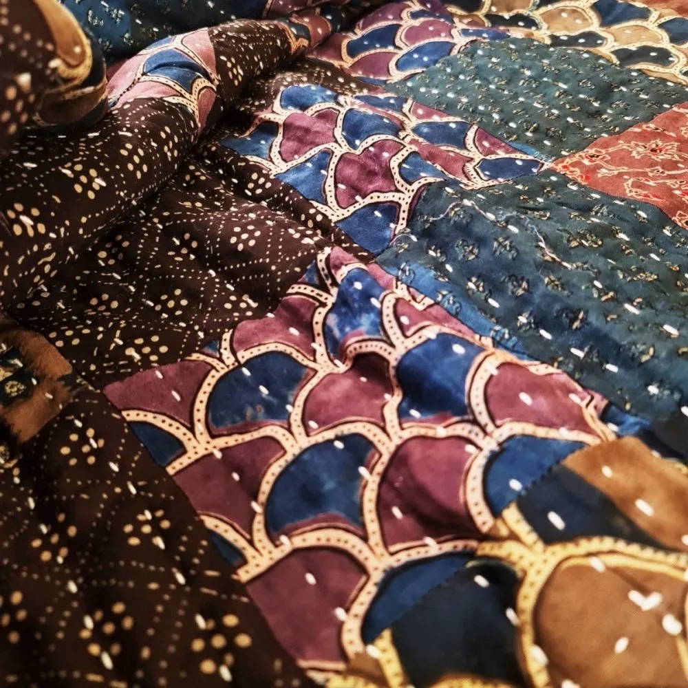 Patchwork Cotton Quilt Single Autumn Tide