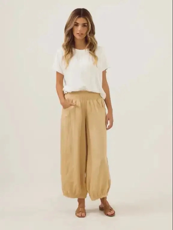 Sadhu French Linen Pants Sand