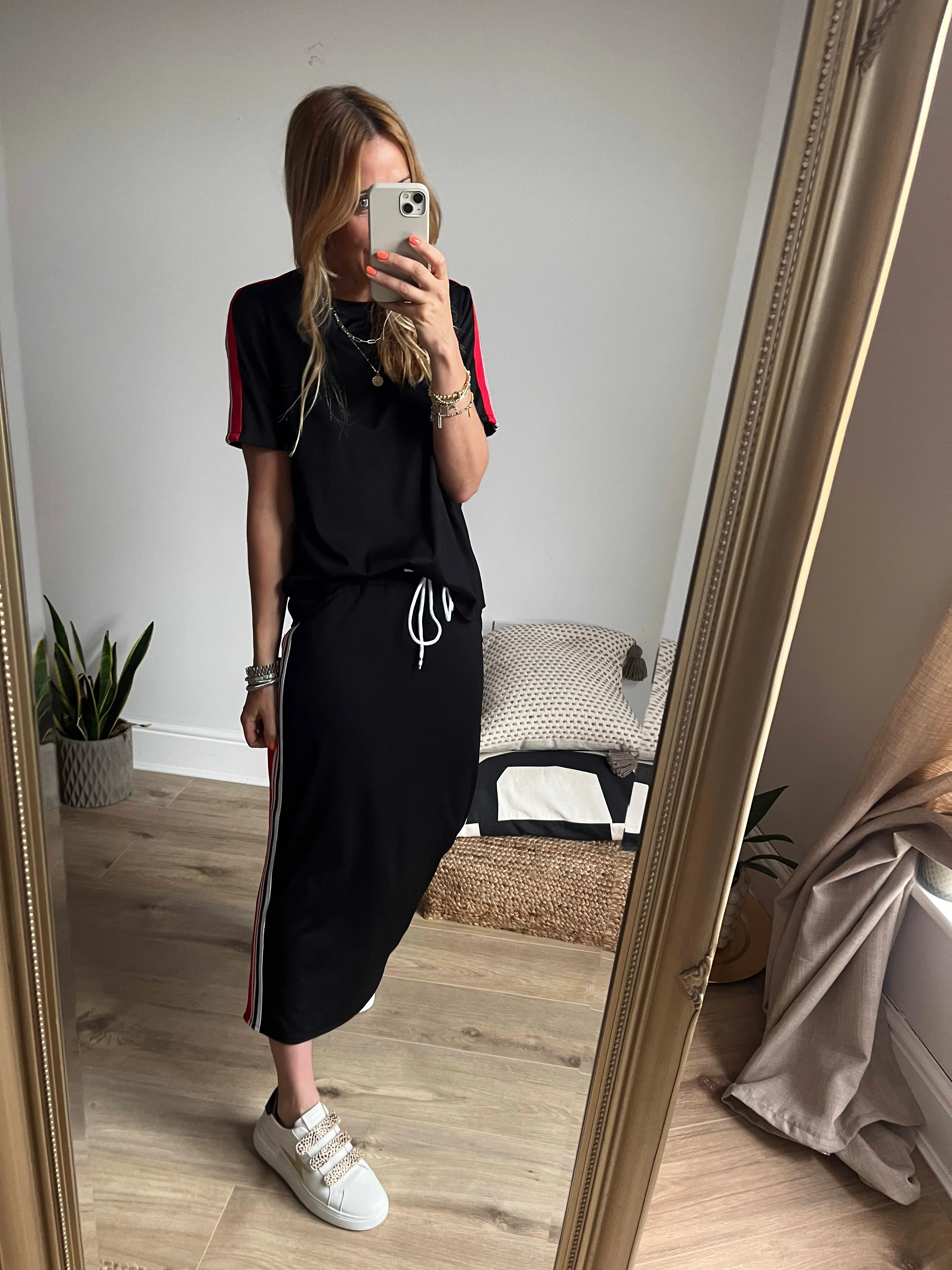 Short Sleeve T-Shirt and Skirt Set