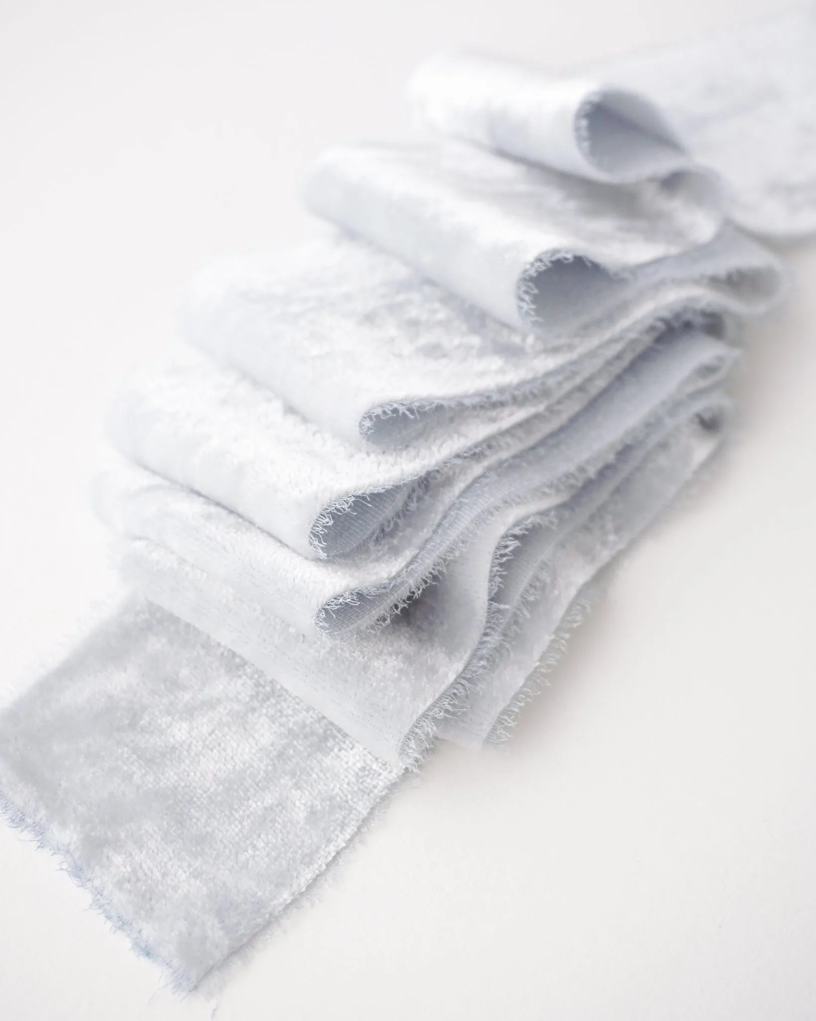 Silk Velvet Ribbon in Sky