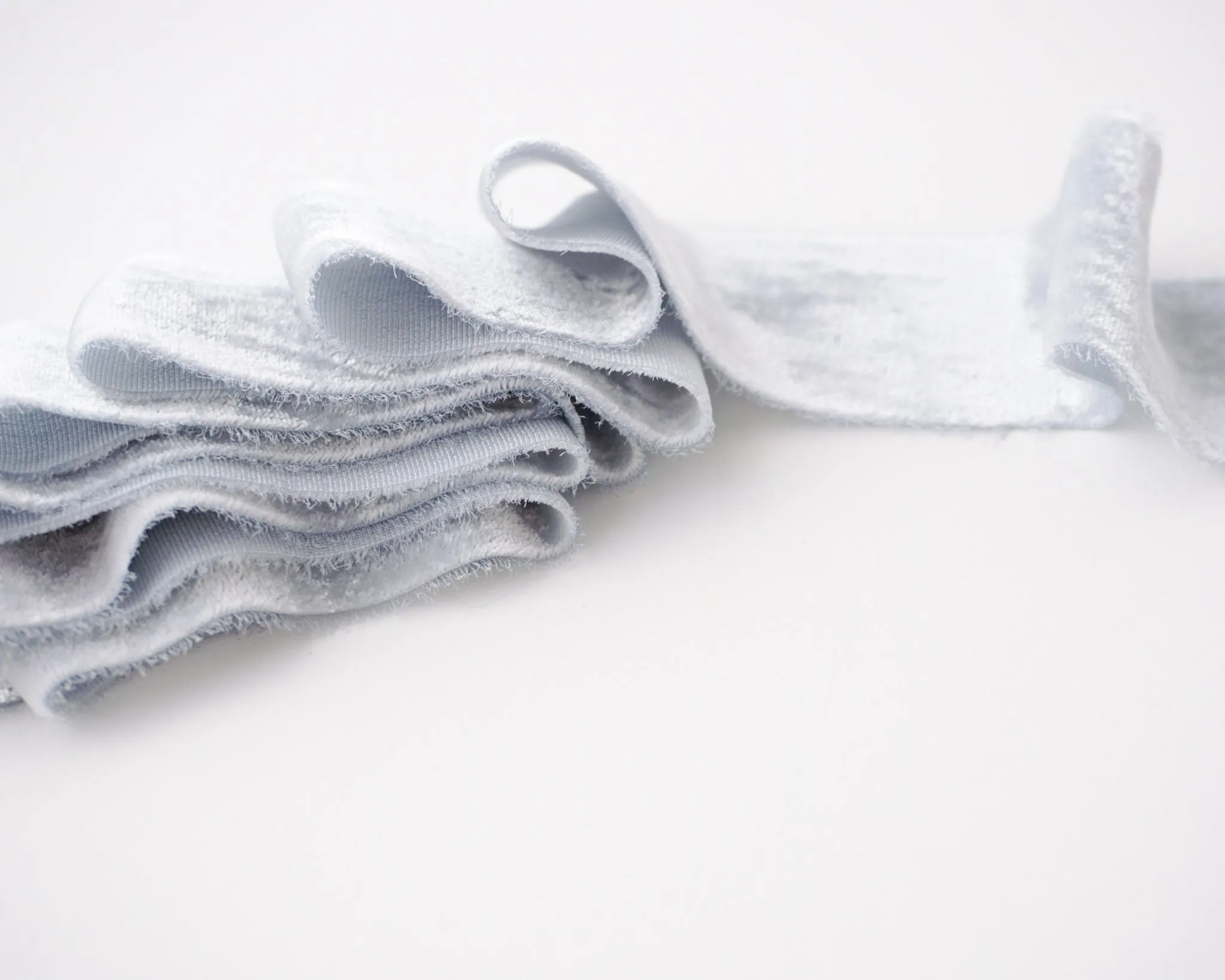 Silk Velvet Ribbon in Sky