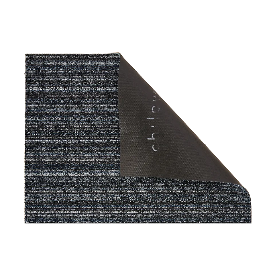 SKINNY STRIPE SHAG MAT, BLUE