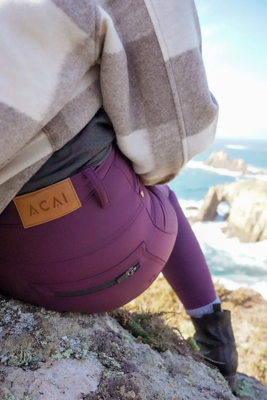 Thermal Skinny Outdoor Pants - Aubergine