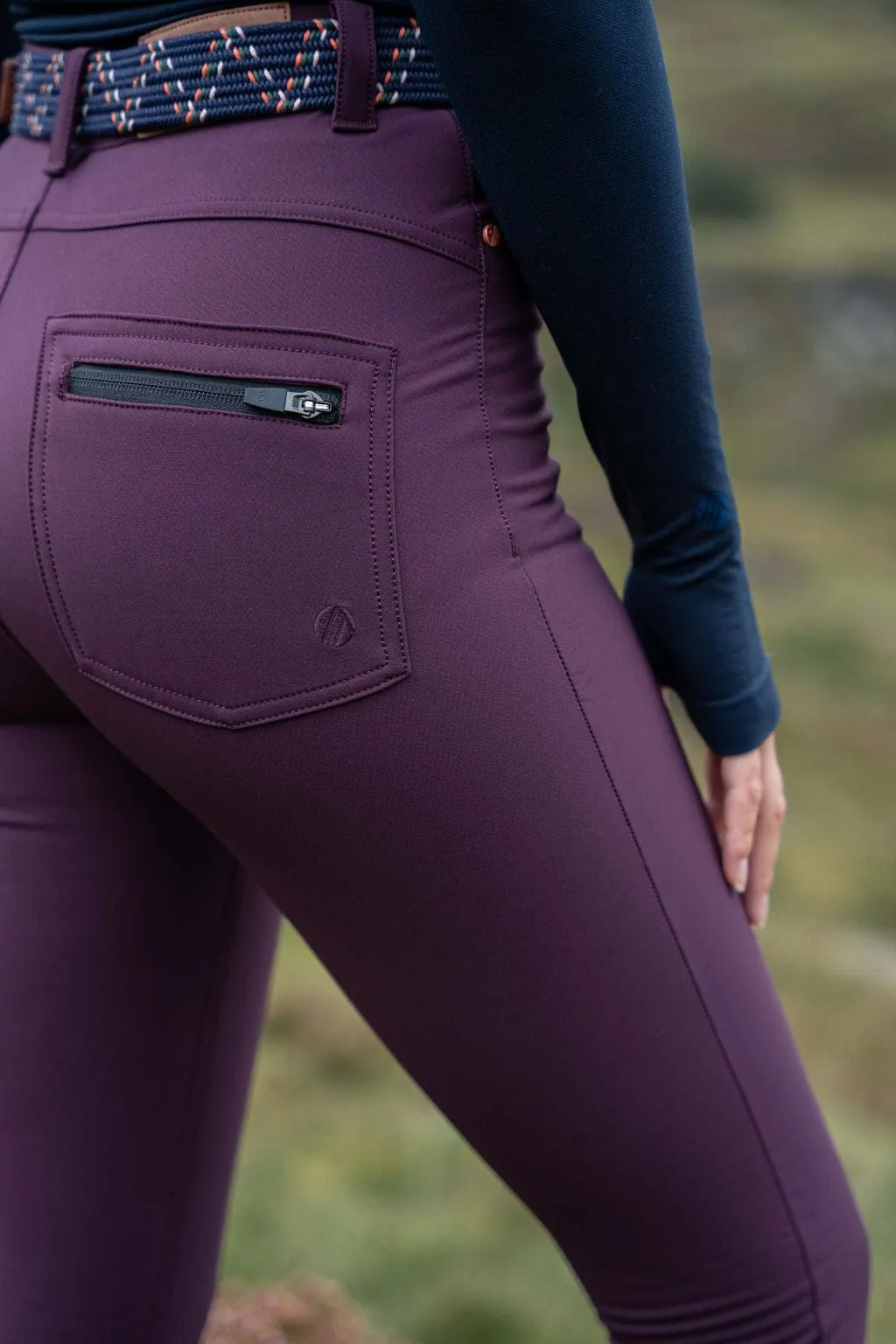 Thermal Skinny Outdoor Pants - Aubergine