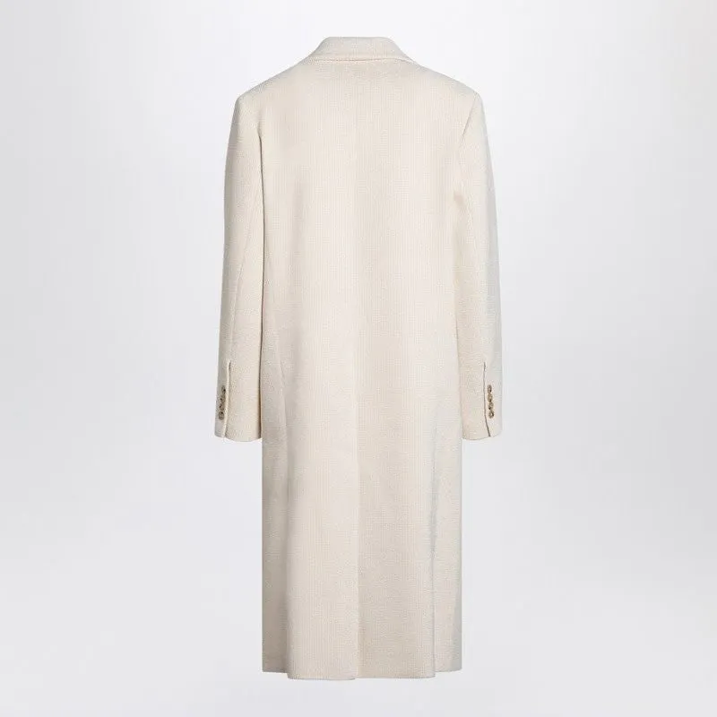 WHITE SINGLE-BREASTED COAT