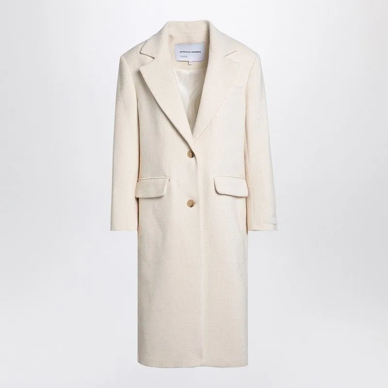 WHITE SINGLE-BREASTED COAT